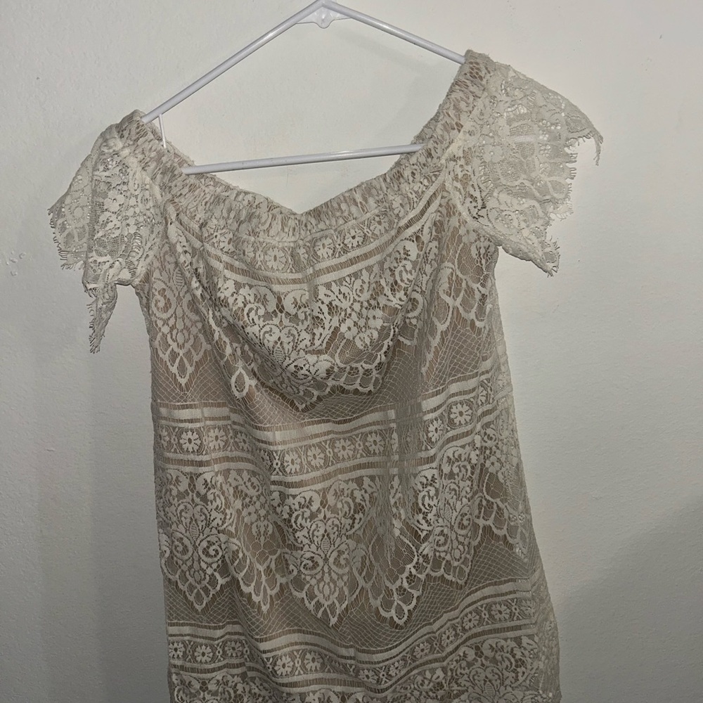 Elegant Lace Off-Shoulder Top
